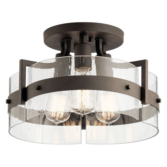 KICHLER COLMAR 3-LIGHT SEMI-FLUSH MOUNT CEILING FIXTURE