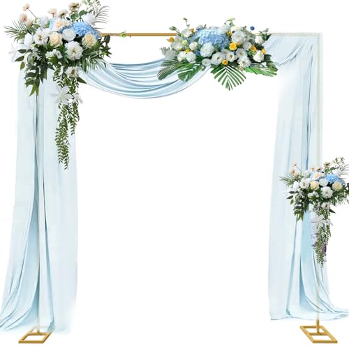 Backdrop Stand for Parties Heavy Duty Backdrop Stand 10FT x 10FT Gold Square Metal Backdrop Arch Frame for Ceremony Party Birthday Bridal Baby Shower Anniversary Arbor Balloon Decoration