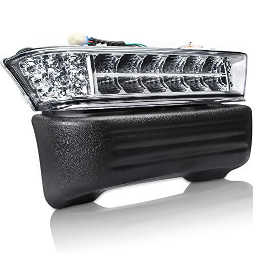 12V Club Car Precedent LED Head Light with Bumper, For 12V Precedent Electric Golf carts LED Head 2004-UP